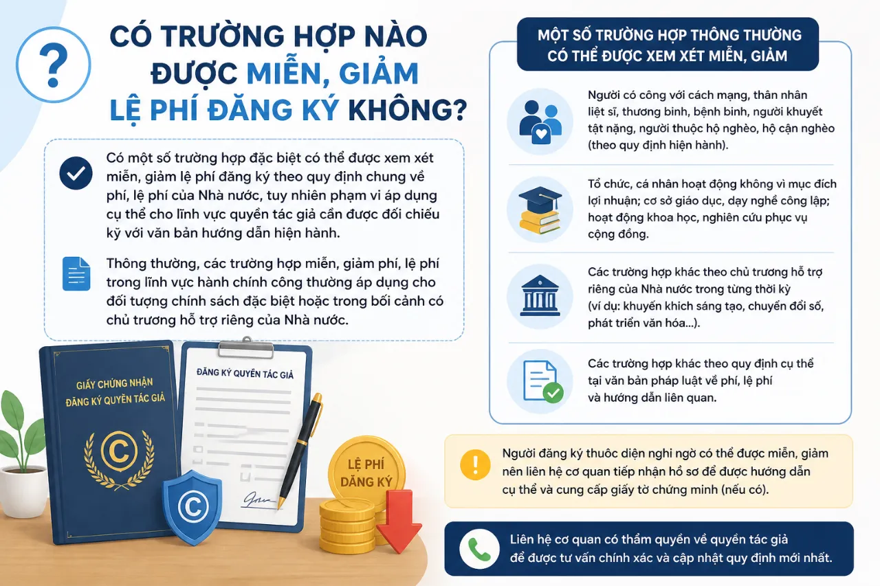 Có Trường Hợp Nào Được Miễn, Giảm Lệ Phí Đăng Ký Không?
