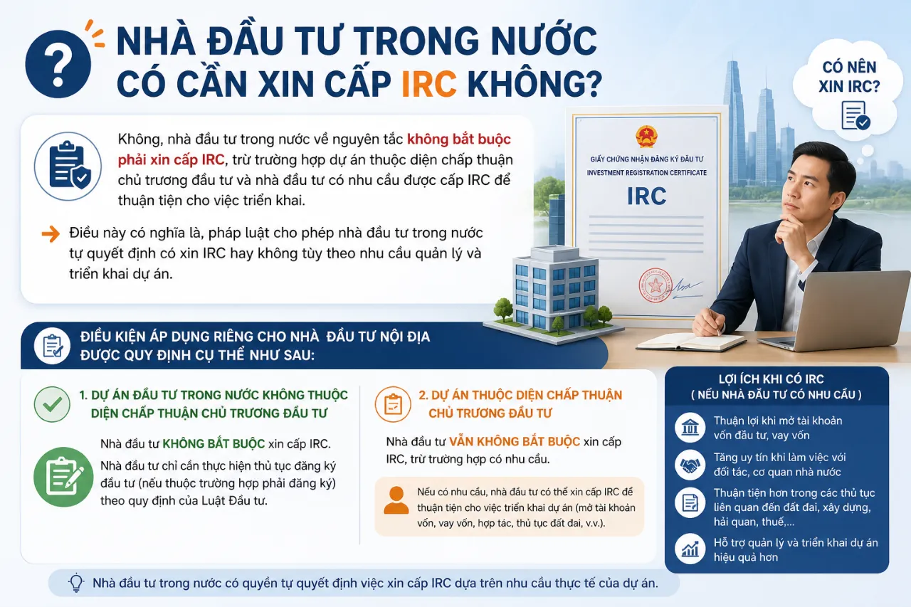 Nhà Đầu Tư Trong Nước Có Cần Xin Cấp IRC Không?
