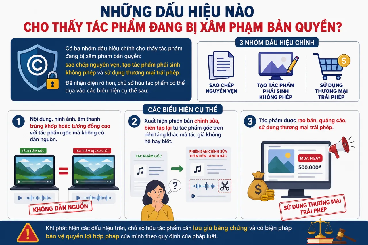 Những Dấu Hiệu Nào Cho Thấy Tác Phẩm Đang Bị Xâm Phạm Bản Quyền?