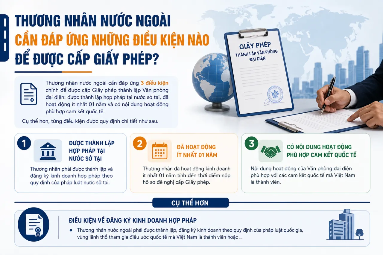 Thương Nhân Nước Ngoài Cần Đáp Ứng Những Điều Kiện Nào Để Được Cấp Giấy Phép?