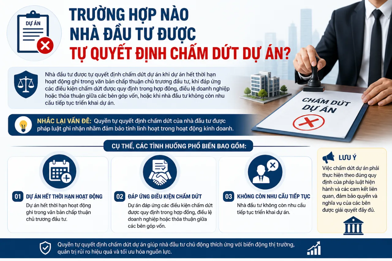 Trường Hợp Nào Nhà Đầu Tư Được Tự Quyết Định Chấm Dứt Dự Án?