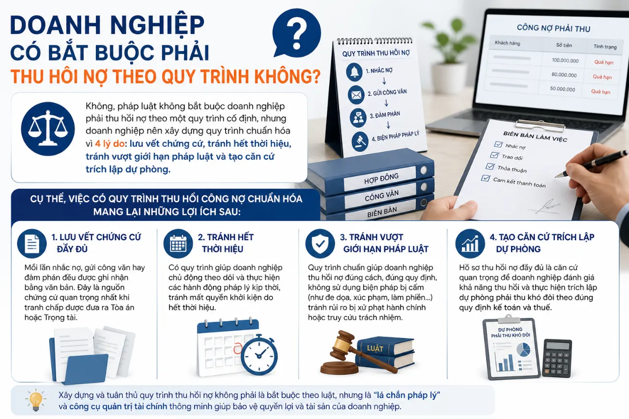 Doanh nghiệp có bắt buộc phải thu hồi nợ theo quy trình không?